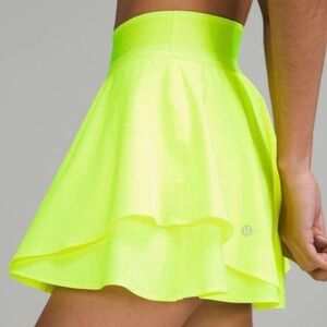 lululemon athletica Vibrant Lime tennis Skirt